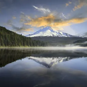 Sunrise at Trillium Lake with Mount Hood
