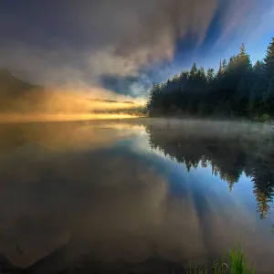 Sunrise at Trillium Lake, Oregon