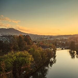 Sunset on the Aare river