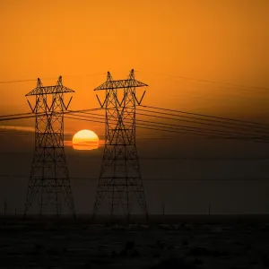 Sunset in california's central valley