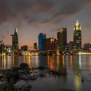 Sunset in Hochiminh City, Vietnam