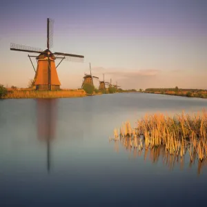 Sunset in Kinderdijk, the Netherlands