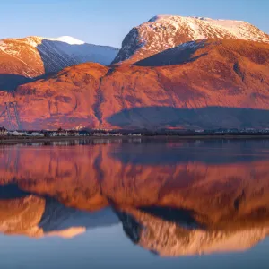 Sunset light on Ben Nevis, Scotland, UK