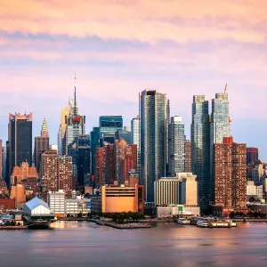 Sunset, Manhattan, New York City, Empire State Building, America Sunset, Manhattan, New York City, Empire State Building, America