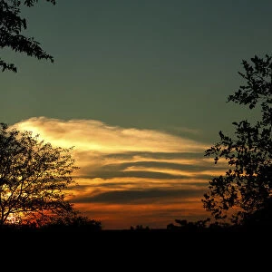 Sunset near the Pafuri Gate of the Kruger National Park, South Africa