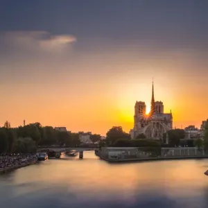 Sunset over Notre Dame Sunset over Notre Dame