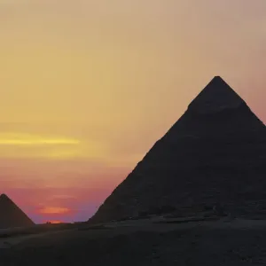 Sunset at the Pyramids, Giza, Egypt Sunset at the Pyramids, Giza, Egypt