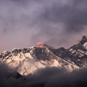 Sunset over the Snow Capped Mount Everest Sunset over the Snow Capped Mount Everest