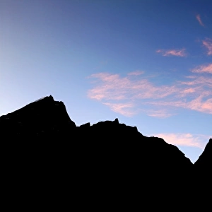 Sunset over the Summit of Nuptse mountain