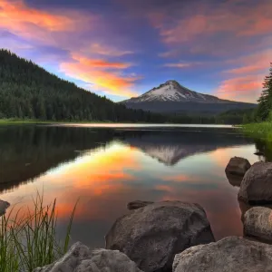 Oregon Sunset Print - Trillium Lake with Mount Hood Oregon Sunset Print - Trillium Lake with Mount Hood