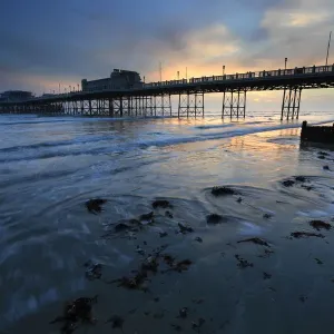 Sunset over the Victorian Pier, Worthing town Sunset over the Victorian Pier, Worthing town