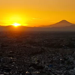 Sunset at Yokohama city