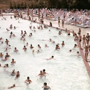 Swimming Pool With Many Men And Women In And Out O Swimming Pool With Many Men And Women In And Out O