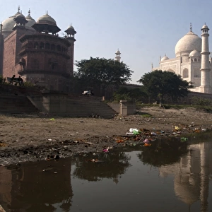 Taj Mahal, at the bank of Yamuna River