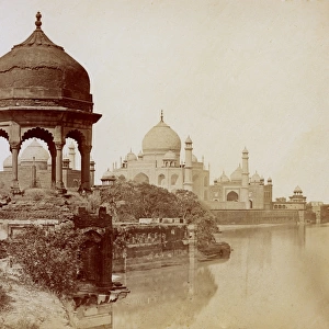 Taj Mahal seen from the East 1860