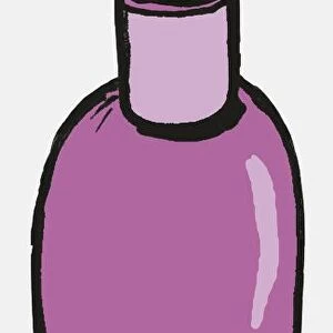 Tall purple bottle with closed top
