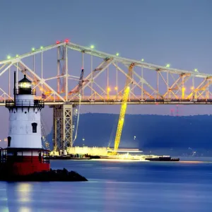 Tarrytown Light Print, a steel conical structure on the Hudson River Tarrytown Light Print, a steel conical structure on the Hudson River