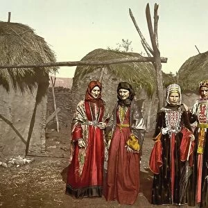 Tartars, people from the Kakasus, Russia, in typical traditional costume, around 1890, Historic, digitally enhanced reproduction of a photochrome print from 1895