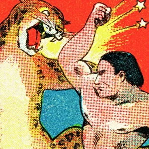 Tarzan fights a tiger
