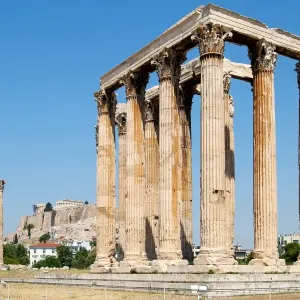 Print of the Temple of Olympian Zeus in Athens, Greece Print of the Temple of Olympian Zeus in Athens, Greece