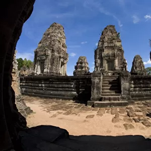 Temple ruins in the ancient city of Angkor Wat, Northwestern Cambodia