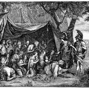 The Tent of Darius by Charles Le Brun The Tent of Darius by Charles Le Brun