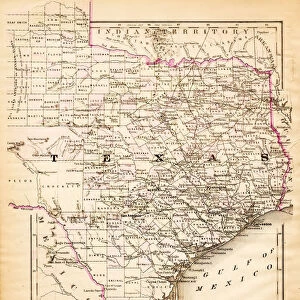 Texas map 1881