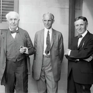 Thomas A. Edison with Henry Ford and Harvey Firestone Thomas A. Edison with Henry Ford and Harvey Firestone