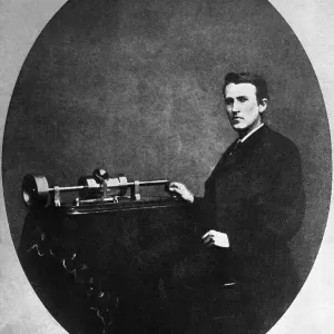Thomas Edison Seated W/Phonograph Thomas Edison Seated W/Phonograph