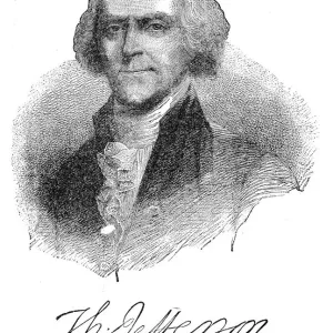 Thomas Jefferson Print - 1888 Engraving Thomas Jefferson Print - 1888 Engraving