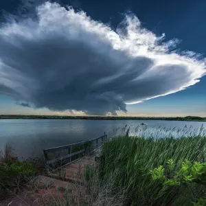 Thunderstorm over a Lake. Texas, USA Thunderstorm over a Lake. Texas, USA