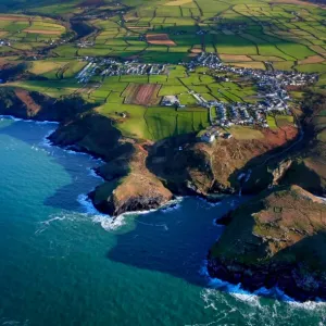 Tintagel Print - Aerial View of the UK Coastline