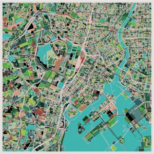 Tokyo art map for travel Tokyo art map for travel