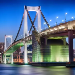 Tokyo Rainbow Bridge Print at Dusk Tokyo Rainbow Bridge Print at Dusk