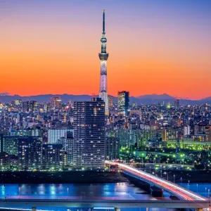 Tokyo Skytree Print in Soft Evening Light Tokyo Skytree Print in Soft Evening Light
