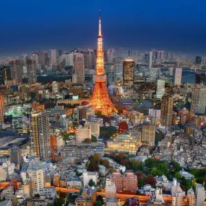 Fine Art Print of Tokyo Tower at Blue Hour Fine Art Print of Tokyo Tower at Blue Hour