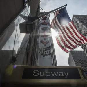 Bill Tompkins Radio City Music Hall subway entrance Archive