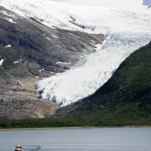 Tongue of the Svartisan Glacier, Northern Norway, Norway, Scandinavia, Europe Tongue of the Svartisan Glacier, Northern Norway, Norway, Scandinavia, Europe