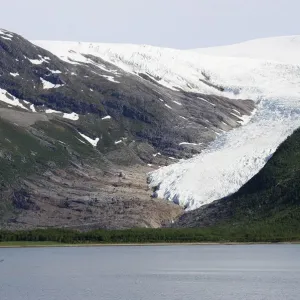 Tongue of the Svartisan Glacier, Northern Norway, Norway, Scandinavia, Europe Tongue of the Svartisan Glacier, Northern Norway, Norway, Scandinavia, Europe