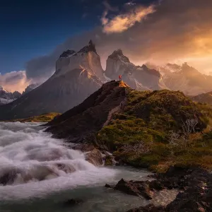 Torres del Paine waterfall Torres del Paine waterfall