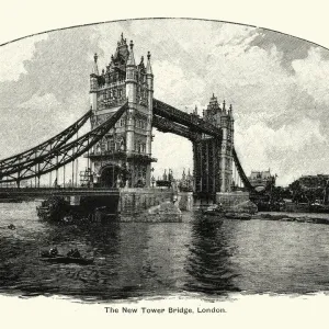 Vintage Print of Tower Bridge, London 1894