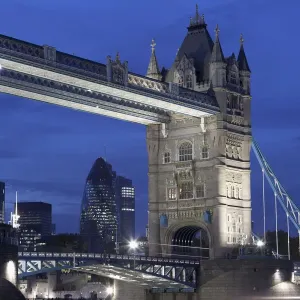 Tower Bridge at night, London, England, United Kingdom, Europe Tower Bridge at night, London, England, United Kingdom, Europe