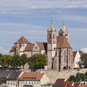 Townscape with Munsterberg and St. Stephansmunster Cathedral, Breisach am Rhein, Upper Rhine, Baden-Wuerttemberg, Germany