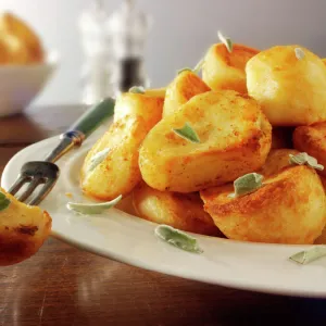 Traditional British roast potatoes