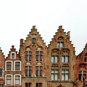 Traditional Flemish architecture in Bruges, Flanders, Belgium