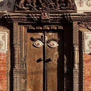 Traditional Newar Door in Bhaktapur