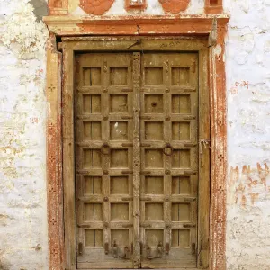 Traditional Rajasthani painted door in the old town of Jaisalmer, Rajasthan, India Traditional Rajasthani painted door in the old town of Jaisalmer, Rajasthan, India