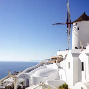 Traditional Windmill Print of Oia, Santorini Traditional Windmill Print of Oia, Santorini
