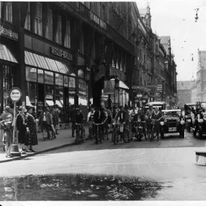 Traffic And Policeman On Wilhelm Strasse In Munich, Germany