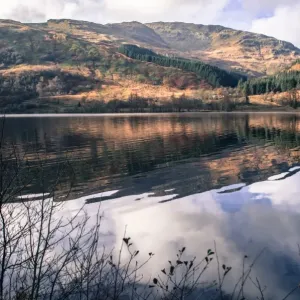 Tranquil Loch Eck in sunshine, Benmore, Cowal Tranquil Loch Eck in sunshine, Benmore, Cowal